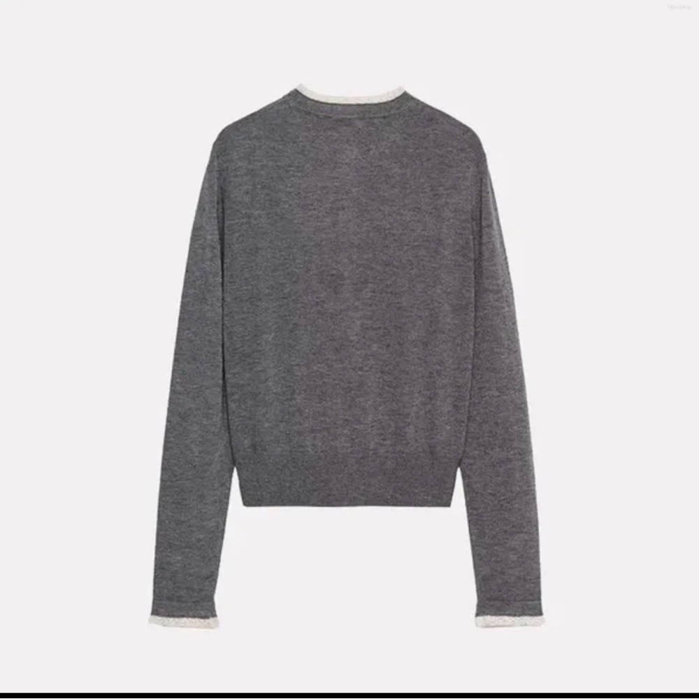 NWT ZARA LACE TRIM KNIT CARDIGAN SIZE M - Picture 3 of 15